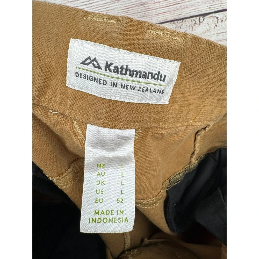 Kathmandu Hiking Adventure Pants Mens Large Brown Elastic Waist Stretch